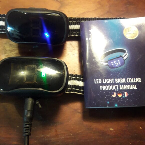 Lot of 2 Dog Training Bark Collar M/L Sound Vibration & Shock Modes Rechargeable - Picture 2 of 2